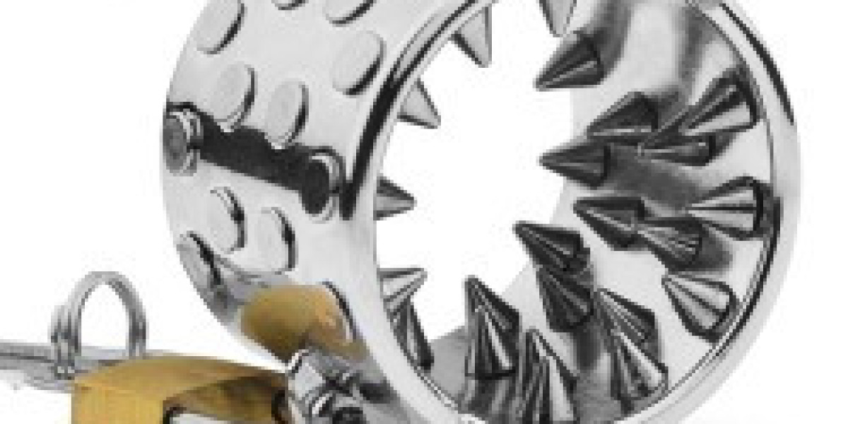 bondage boutique 4 ring steel cock ring with strap qv908